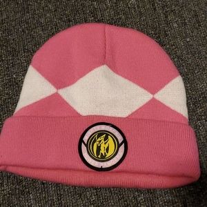 Pink ranger beanie